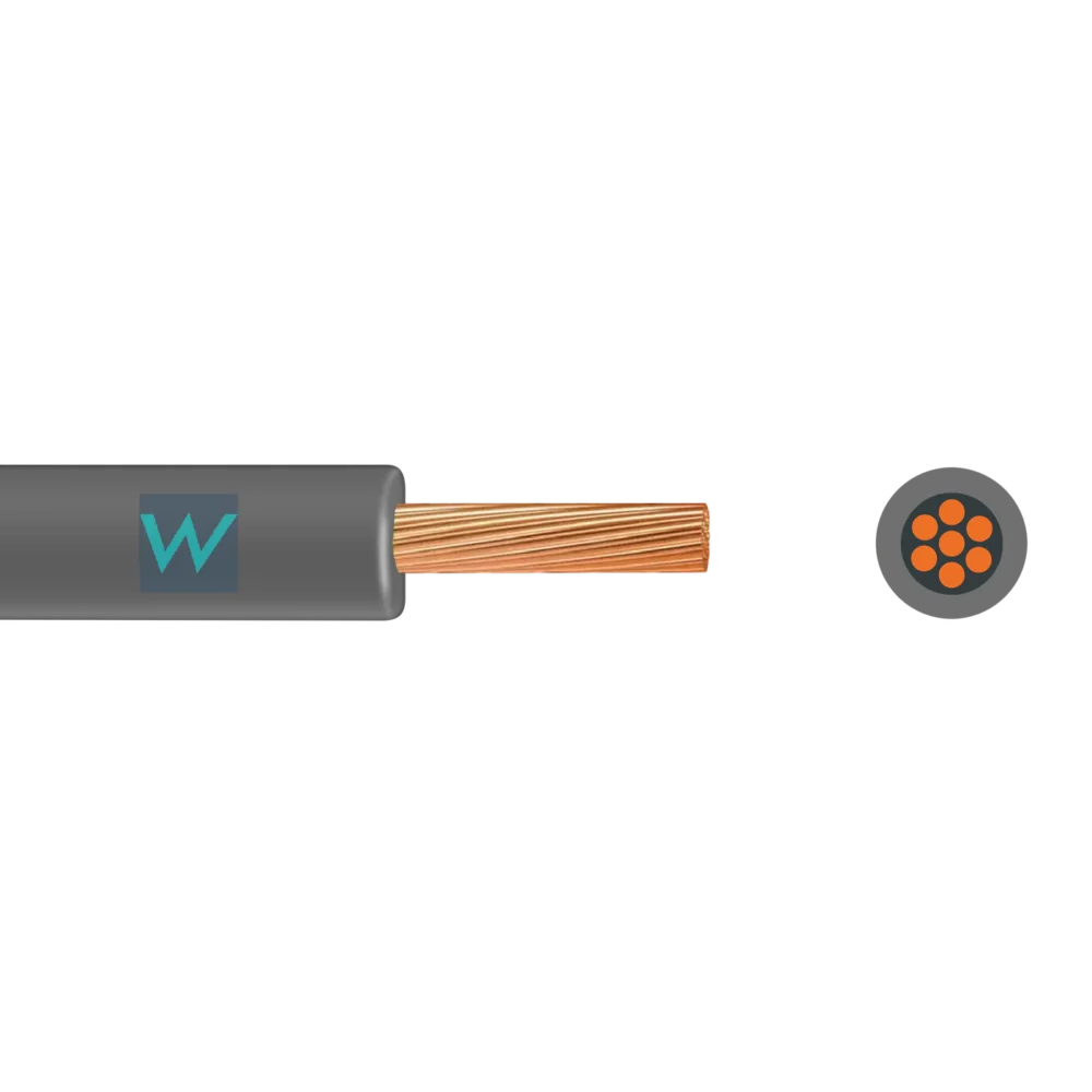 6491X Single Core 10.0mm Grey Cable - 50M