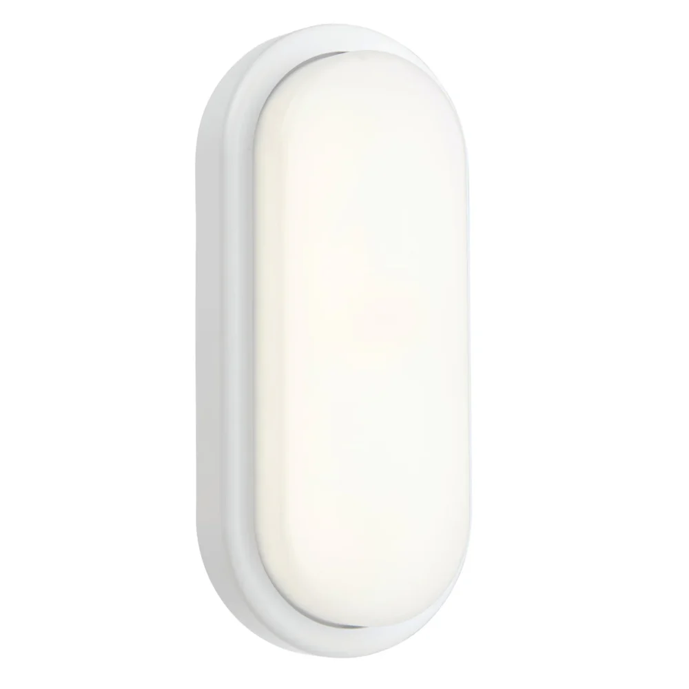 Saxby Pillo XL large IP54 18W Matt white textured & opal pc 18W LED module (SMD 2835) Cool White