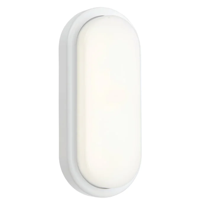 Saxby Pillo XL large IP54 18W Matt white textured & opal pc 18W LED module (SMD 2835) Cool White