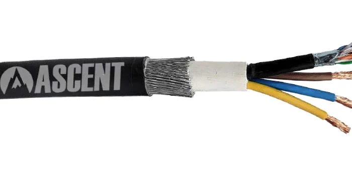 Ascent EV Charging 6.0mm 3-Core SWA LSZH Power + 4PR CAT6A F/FTP Cable - Cut to Length sold per 1 metre