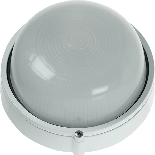 Ovia E27 Round Bulkhead – IP54 – Plain, Eyelid & Guard – White & Black