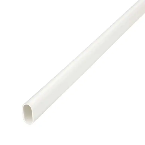 Marshall Tufflex PVC High Impact Oval Conduit White (3m Length)